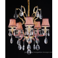 Luxury Crystal Drop with Fabric Lamp Shade Chandelier (120688-8L)